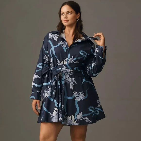 frill hem long sleeve dress AMALFI main image 1